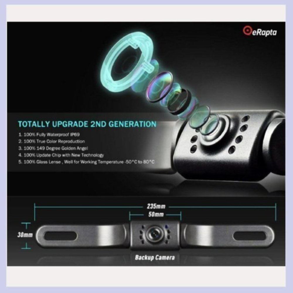 Black Rearview Camera with Night Vision - Picture 6 of 6